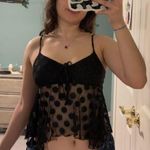Urban Outfitters Black Polka Dot Sheer Top Photo 0