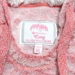 Members Mark Pink Plush Cozy Faux Fur Pullover Hoodie Shirt Top XL NEW NWT Photo 1