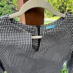 J. McLaughlin  Letty Bell Sleeve Gingham Shift Dress with Bell Sleeves Sz L Photo 3