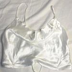 ZARA satin cowl neck tie crop top Photo 0
