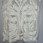 Laundry by Shelli Segal ‎ Sleeveless Top Floral Size XS Sheer Overlay White Boho Photo 2