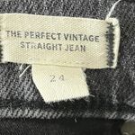 Madewell The Perfect Vintage Straight Jeans Lunar Wash Raw Hem Women’s Size 24 Photo 7