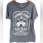Johnny CASH M Man in Black Gray Short Sleeve Tee Top Size M Photo 4