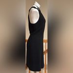 Amanda Smith Black/Shimmer MidiDress Rhinestone Jewel In Back. Sz 12 Zip On Side Photo 3