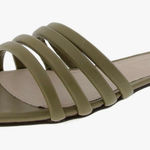 Journee Collection NEW Journee Signature Genuine Leather Cendi Slip On Sandals Square Toe 10 $75 Photo 0