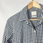 Gap  Blue & White Gingham Plaid Fitted Boyfriend Long Sleeve Button Down XS Photo 2