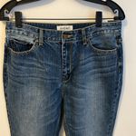 Evidnt  Malibu Blue Dip Dyed Two Tone Cropped Jeans Photo 4