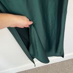 BHLDN Anthropologie  Satin Cowl Neck Emerald Green Midi Slip Dress Size 2  Photo 5
