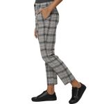 American Eagle  Pants Womens 2 Black Gray Plaid Slim Fit Stretch Trousers Preppy Photo 1