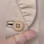 Max Mara leather jacket ruffle collar size 4 Photo 3