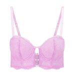 Adore Me Bra Sz 34A Margaritte Push Up Balconette Lace Feminine Underwire Photo 0