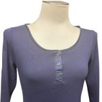 Ralph Lauren Lauren Roll Tab Sleeve Henley Shirt Dress Blue Medium Photo 1