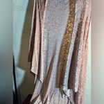 Boho Long Flowy Vest, purchased at Anthropologie, floral velvet embossed, blush Pink Size undefined Photo 10