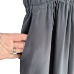 Madewell Embroidered Silk Folkway Jumpsuit in Black Sleeveless Crop Leg, Size 2 Photo 7