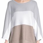 Lafayette 148  NY Cotton-Cashmere Blend Colorblock Oversized Sweater Size Medium Photo 0
