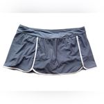 Free Country  skort size XL /16  sport swim button gray white stretch Photo 3