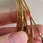 Vintage Gold Tone Multi Chain Herringbone Necklace Womens Jewelry Classic Photo 4
