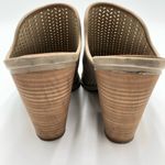 Dolce Vita Beige Laser Cut Closed Toe Heeled Mules Size 10 Tan Photo 8