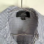 J.Crew  Blue White Stripe Shirt Dress Tie Waist Cotton Photo 6