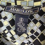 Harold's Silk Tie Dress Geometric Sleeveless Midi Size 4 Photo 6