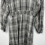 A New Day  Women's Black Plaid Long Sleeve Smocked Dress - Size XS - NWT Photo 8
