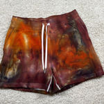 Lululemon  Align High Rise Tie Dye Shorts Women 10 Orange Brown Athletic Photo 0