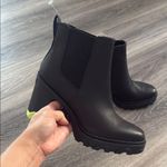Sorel Black Ankle Boots with Chunky Heel 9 Waterproof Platform booties NWOT Photo 0