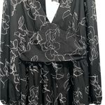 Kittenish New with tag  Elegant Black Dress with White Floral Pattern Photo 1