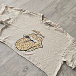 The Rolling Stones Cropped Graphic Tee Neutral Band T-Shirt Rock Music Concert Top Photo 2