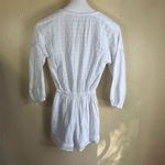 Aerie  Women's Size XS White Lace Romper 3/4 Sleeve V-Neck‎ Comfy One-Piece Beach Photo 7