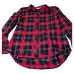 Beach lunch lounge Plaid ladies Shirt - Red and Black buffalo plaid Photo 1