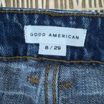 Good American NWT  Women's 8/29 Bombshell Distressed Cutoff Jean Shorts Blue‎ Photo 6