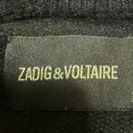 Zadig & Voltaire Delly Women's Black Flash Lightning Long Sleeve Sweater Top S Photo 3