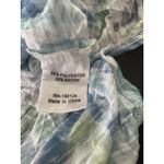 Shana Tunic Top Womens Large Blue Green White Palm Beach Lagenlook Art to Wear Photo 6