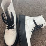 Nasty Gal  white snake skin combat boots Photo 0