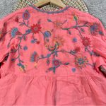 Johnny Was  Workshop Women’s Embroidered Bereginia V-Neck Blouse Boho in Coral S Photo 11