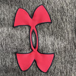 Under Armour Hoodie Women's S Gray Hot Pink Loose Fitted Coldgear Storm Big Logo Photo 1