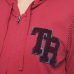 True Religion New Womens Designer Patch Hoodie Jacket Baseball Stitch Red XS NWT Photo 2