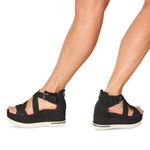 Eileen Fisher Woman's Sally Wedge Sporty Sandal in Black - Size 6 Photo 2