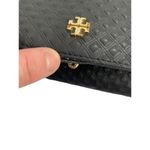Tory Burch Marion Embossed black leather long envelope wallet Photo 3