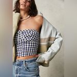 Free People  Leilani Gingham Tube Top NWOT Photo 1