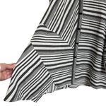 Ali Miles Women Sz XL Black White Stripe Minimalist Long Tunic Top Crinkle Artsy Photo 2