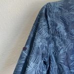 Cloth & Stone Palm Print Chambray Tencel Lyocell Shirt Dress Photo 7