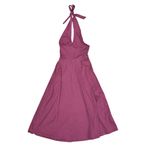 NEW Pact Organic Cotton Women's Fit & Flare Halter Midi Dress Purple XS NWT Photo 6