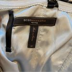 BCBGMAXAZRIA  Strapless Silk Evening Gown Black & White Rhinestone Embellished Photo 10