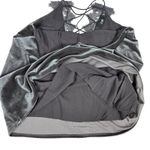DO+BE  Velvet Lace Up Back Cami Tank Top Gray Women's M‎ Style Y14120 Photo 3