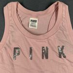 PINK - Victoria's Secret  Tank Top Womens S Sequin Logo Sleeveless Racerback Tank Photo 6