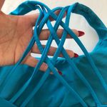 Victoria's Secret VSX SPORT Victoria’s Secret Sky Blue Strappy Racer Back Sports Bra. Size Medium Photo 4