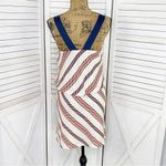 ZARA  Nautical Striped Tiered Halter Mini Dress White Red Blue Small Photo 4