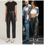 AGOLDE 90s Pinch Waist Straight Leg Leather Pants 29 Black Photo 1